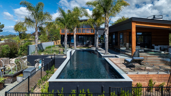 Natures Haven Pool Build by Aquanort Pools Nelson, Marlborough, New Zealand.